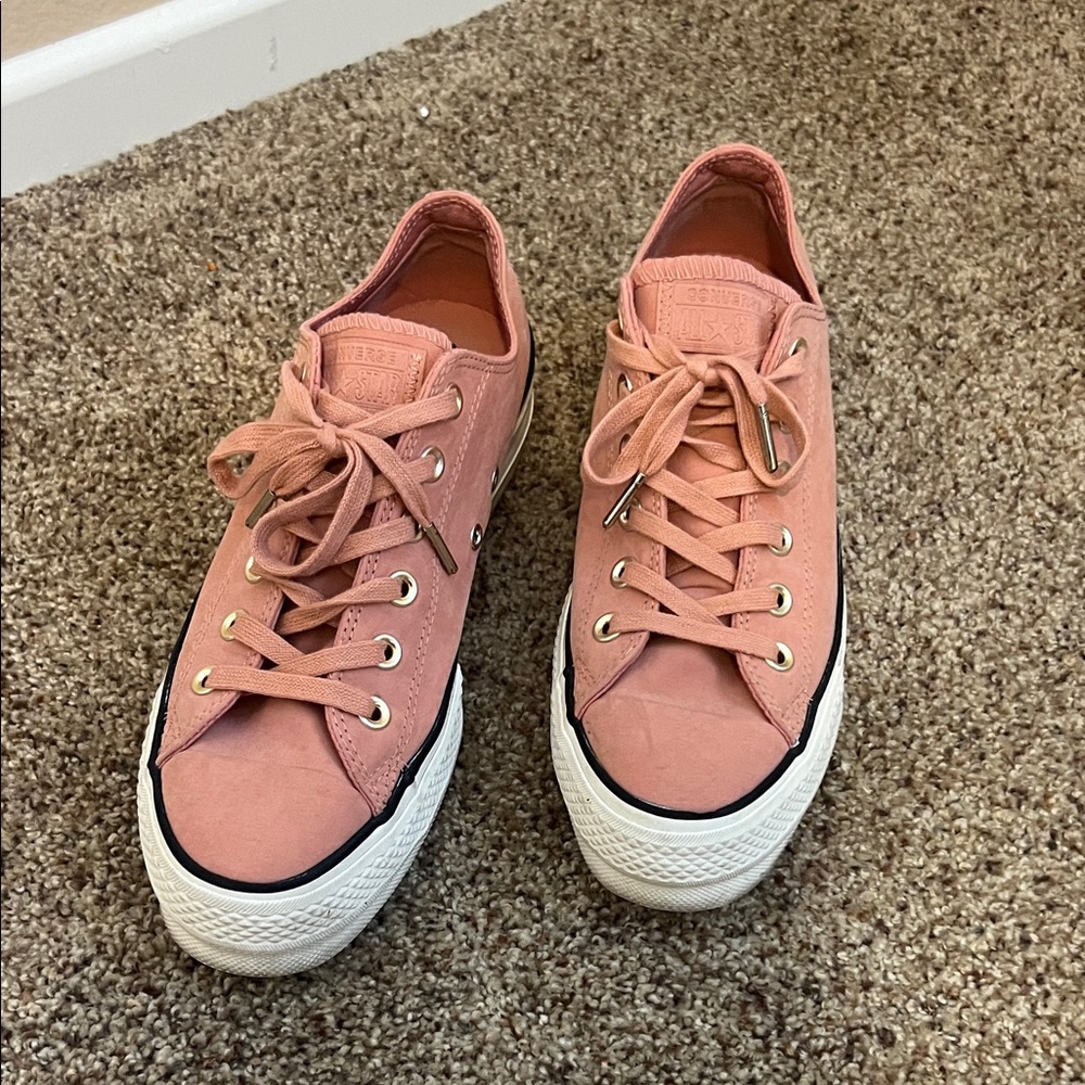 Converse mauve pink platform sneaker